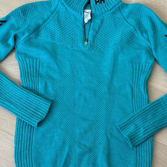 Helly Hansen Merino Wool Vintage Knitted 1/4 Zip Sweater Women’s Small - Picture 5 of 14